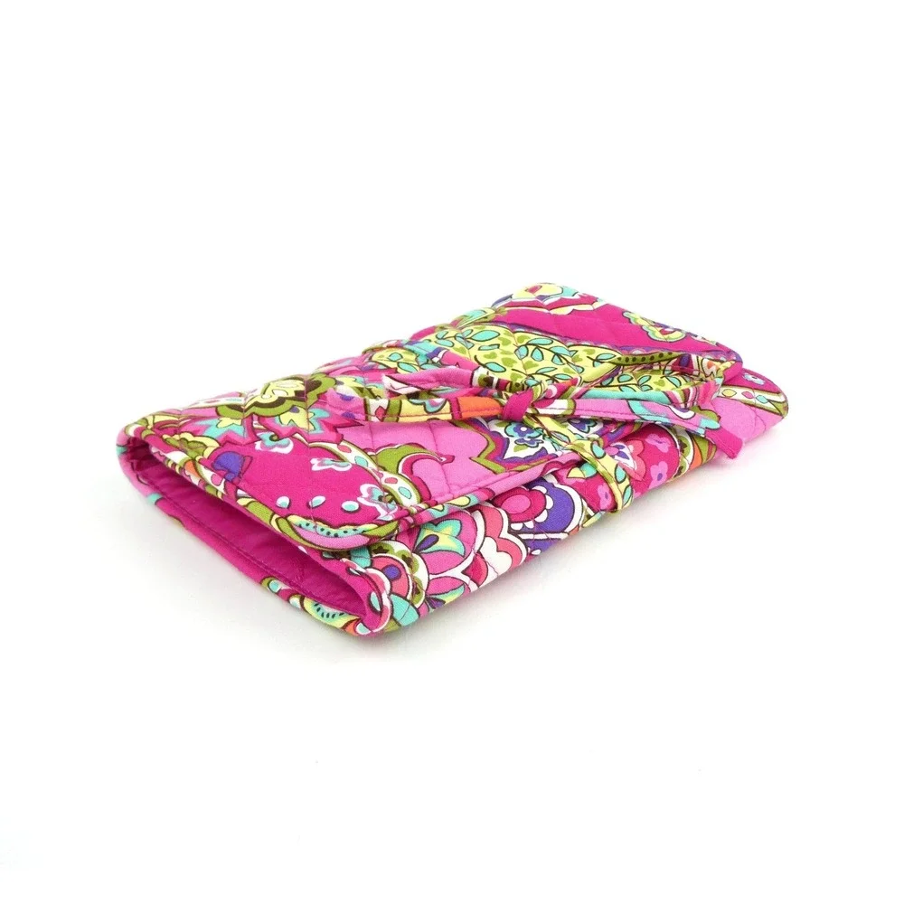 Vera Bradley Pink Swirls All Wrapped Up Jewelry Organizer